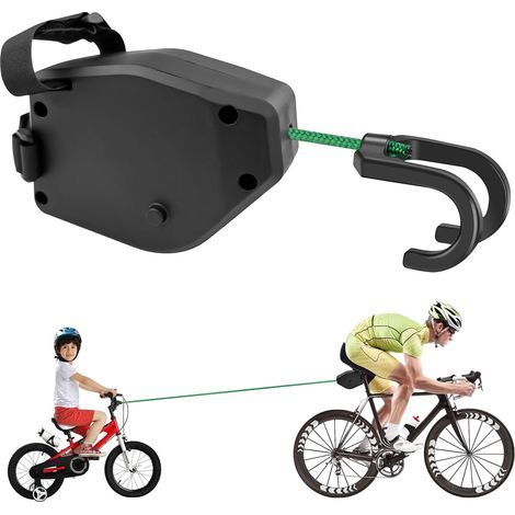 Barre Traction Velo Enfant, 2.5 m Barre de Remorquage Velo, Corde de Remorquage Vélo pour Enfants Rétractable, Corde de Remorquage pour Vélo pour Vélos d'enfants, Les Vélos de Montagne