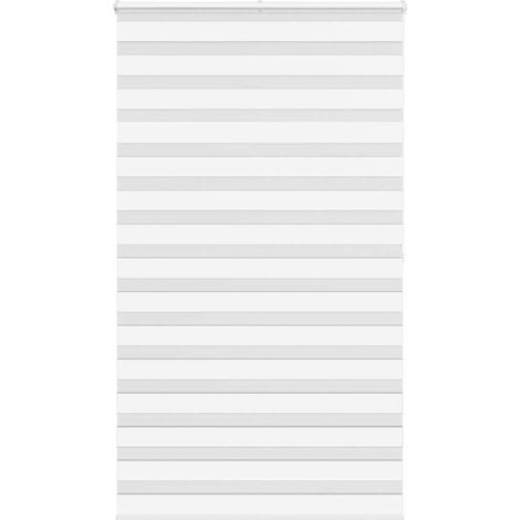 Doppelrollo Weiß 125x200 cm Stoffbreite 120,9 cm Polyester