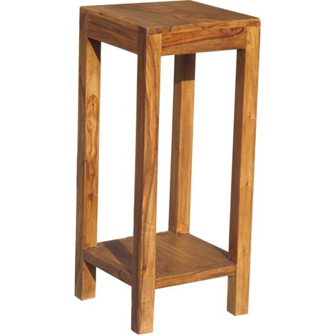 Jaipur Telephone Table with Shelf - Sheesham Wood - L30 x W30 x H70 cm - Honey Dark Finish