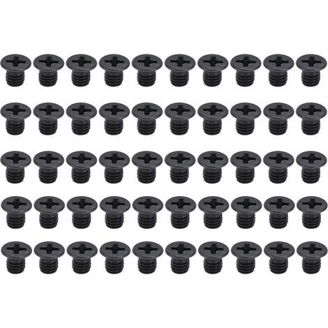 50 Vis autoperceuses cruciformes 4.8x16mm en acier galvanisé anti-rouille pour assemblage à plat (1/5)