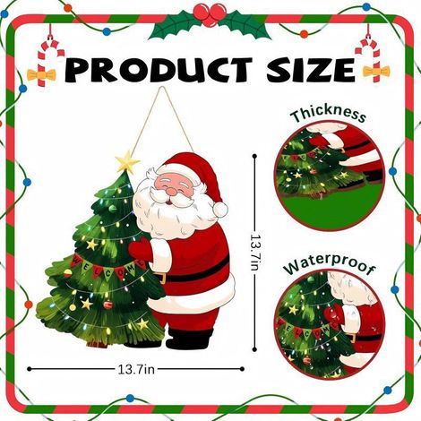 Christmas wooden door hangers, party decorations, holiday plaques, wall signs, decorative crafts