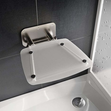 Ravak Ovo B II - Duschsitz Clear, 360x360 mm, Edelstahl/Durchsichtig B8F0000051 (1/3)
