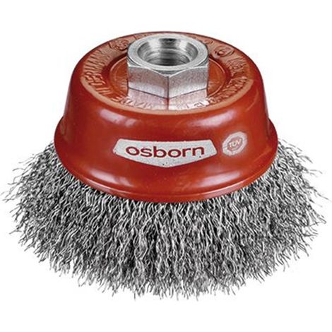 Brosse boisseau en acier ondulé en laiton avec écrou M14 et garniture Ø 0,30 mm (60x20) Osborn 2008613061 (1/4)