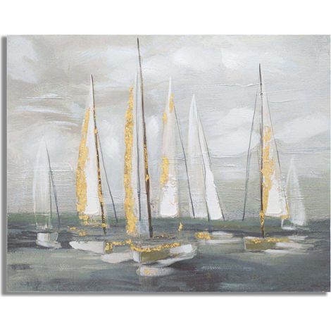 WALL PAINT GOLD BOAT CM 100X2,8X80
