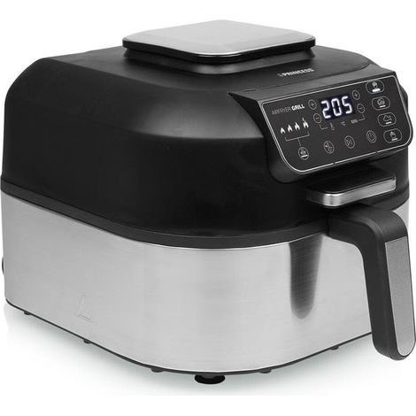 Wintem Friggitrice ad Aria Digitale 5,6L e 1750W - Funzione Cuoci e Griglia in 1 - Programma di Cottura per Patatine, Pesce, Carne e Verdura - Include Cestello Estraibile, Ricettario e Termometro