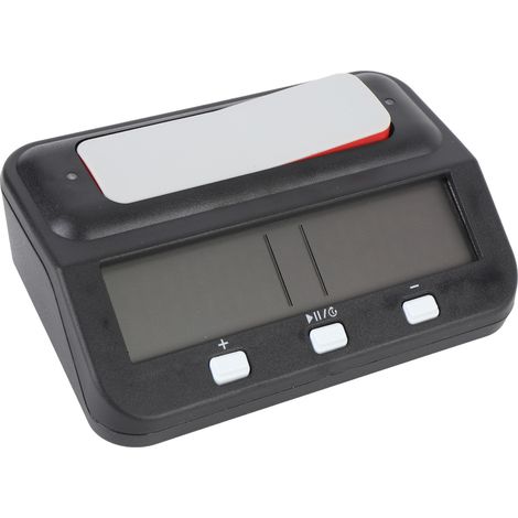 Minuteur d'échecs avec récompense, alarme différée, fonction mémoire, compte à rebours, horloge d'échecs pour compétitions, noir (1/5)