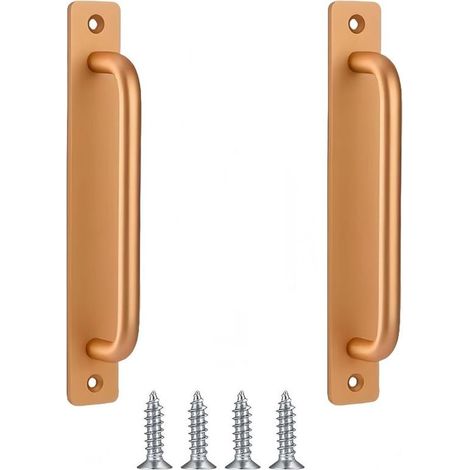 (dorée,148mm)2 Pièces Poignée de Porte de Grange Coulissante,Poignées Traction de Porte pour Grange, Porte en Bois, Jardin Extérieure,Armoire Placard (1/5)