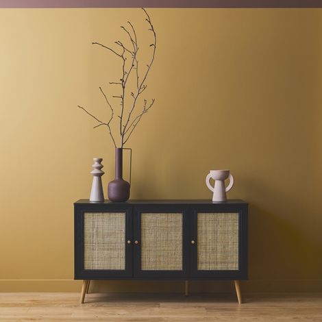 Credenza 3 ante in cannage, 120 cm