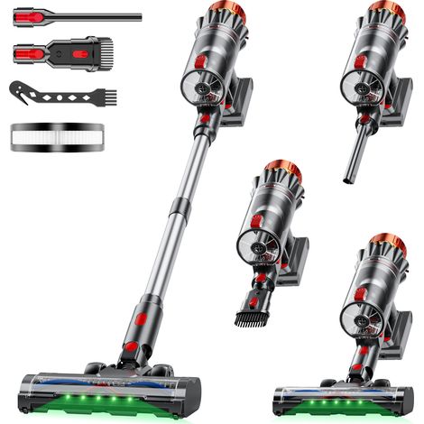 INLONG ZV12 Aspirateur Balai Sans Fil 75KPa 550W, Écran LED Intelligent, Lumière Verte LED, 70 Min d’Autonomie, Batterie Amovible, Réservoir 1,6L, Poils d’Animaux, Tapis et Sols Durs (1/5)