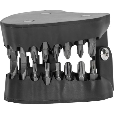 Porte-forets magnétique pour prothèses dentaires, support en acier inoxydable avec 28 mèches, accessoire d'outil maison noir (1/5)