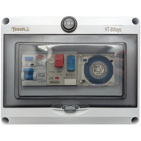 Cuadro eléctrico piscina Tosun 1 CV 4-6.4A con reloj solo motor