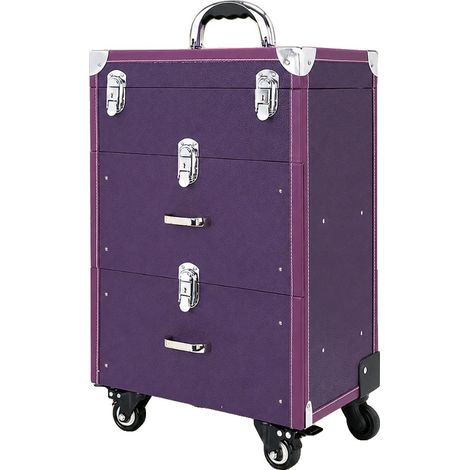 Scatola portaoggetti, design multifunzionale, grande capacità, 1102MK-ARGENTO-VIOLA (1/2)