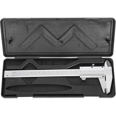 Pied à Coulisse Numérique, Vernier à Pied en Métal en acier au Carbone, Outil de Mesure de Jauge Micrométrique avec Boîtier de Rangement en Plastique Pour Mesurer 0-150 Mm / 0-6 Pouces (1/5)
