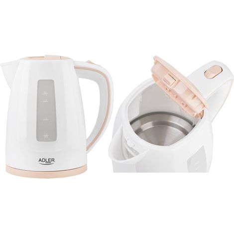 Adler AD 1264 Bollitore 1,7 L Bianco Nocciola 2200 W (1/5)
