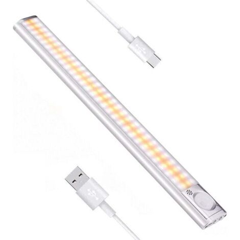 Kabelloses Schranklicht mit 160 LEDs, LED-Lichtstreifen für die Küche, LED-Beleuchtung unter dem Küchenschrank, Nachtlicht mit Bewegungsmelder und USB-Aufladung für Kleiderschrank, Treppenhaus, Badezi