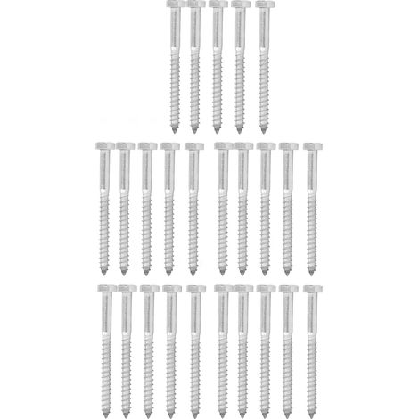 Vis à demi-filetage en acier inoxydable 304, vis à tire-fond hexagonales en bois, vis d'entraîneur autotaraudeuse M6x70MM (1/5)