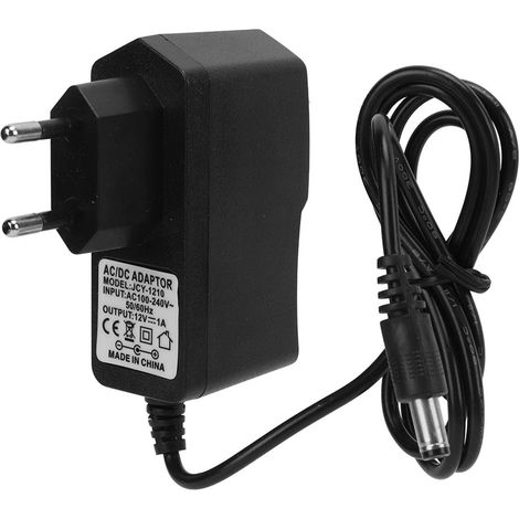 Adaptateur Secteur 12V 1A pour Dispositifs de Surveillance, Alimentation 100-240V avec Fiche UE (1/5)