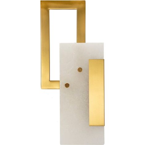 Applique da parete in vetro oro, 15x8x33 cm – Lampada Cube (1/5)