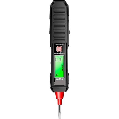 VD807 Intelligenter Induktionstesterstift, AC 12–300 V Spannung, NCV-Sensor, 50/60-Draht-Detektor, professionelles Elektriker-Werkzeug (VD807 schwarz)