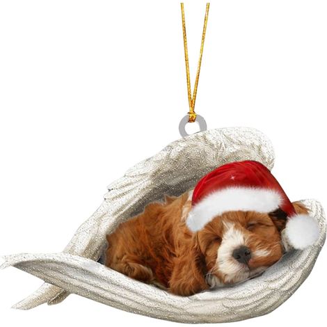 Pendentif Chien - Décoration Arbre De Noël En Acrylique - Pour Intérieur Extérieur Voiture Porte Mur - Lot De 1 (1/5)
