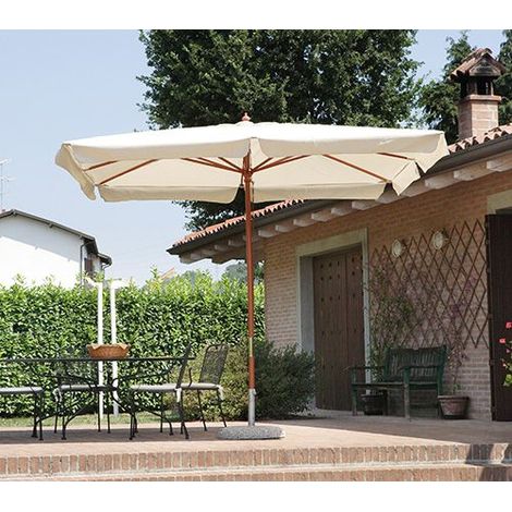Ombrellone da giardino 3x3 mt palo centrale in legno