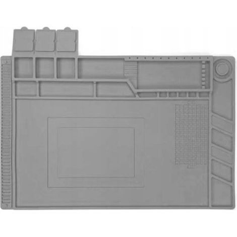 Tapis Antistatique - Silicone 450 x 300 mm - Résistant à 600 °C - Pour Réparation Électronique - 1 Pièce (1/2)