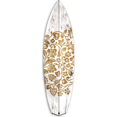 Planche de surf décorative fleurs (1/4)