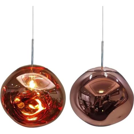 ZOLGINAH Lámpara de araña de bola de cristal, colgantes de iluminación interior, lámpara LED de altura ajustable, lámpara colgante con bombilla E27, lámpara colgante de bola de cristal para pasillo de (1/4)