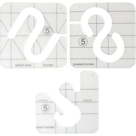 3 Pièces Gabarits de Quilting en Acrylique Transparent, Durables et Polyvalents pour le Quilting à Main Libre et le DIY (1/5)