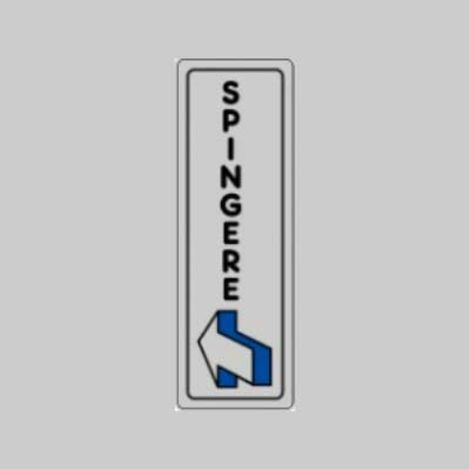 Etichetta 'spingere' con freccia 15x5 cm (10 pezzi) (1/2)