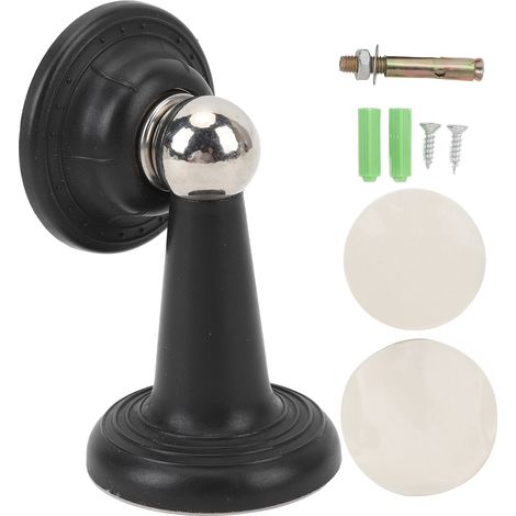 Ortviai Fixation Magnétique Silencieuse pour Porte de Camping-car – 1 Paire en Acier Inoxydable Noir, avec Adhésif et Vis (1/5)