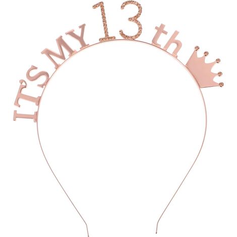 Couronne Danniversaire Élégante Avec Motif De Lettres Et Chiffres Pour Les Adolescentes (1/5)
