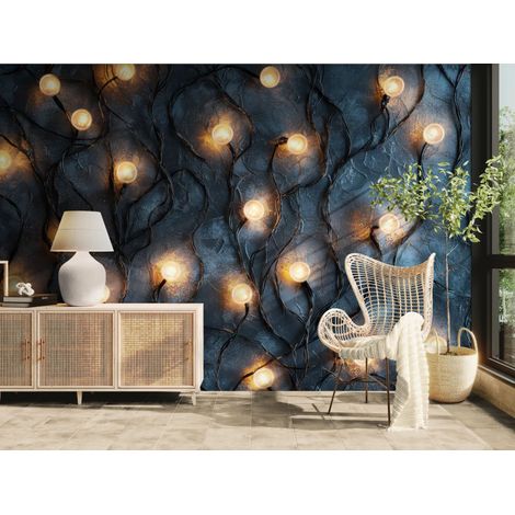 Papier peint art & déco – Guirlande lumineuse - 150 x 250 cm (1/2)