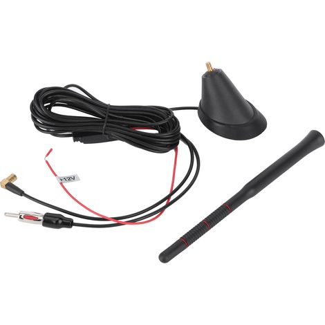 Antenne radio DAB+FM amplifiée active pour voiture, montage sur toit, étanche, numérique, universelle 12 V (1/5)