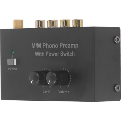 Phono-Vorverstärker für Plattenspieler, rauscharmer Stereo-Vorverstärker PP500P, EU-Stecker 100–240 V (1/4)