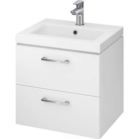 Cersanit Lara - Waschtisch mit Unterschrank, 46x49x40 cm, 2 Schubladen, weiß S801-146-DSM