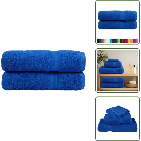 Saugfähigkeit - vidaXL Premium Handtücher SOLUND 2 Stk. Blau 50x100 cm 600 g/m² - Weichheit (1/5)