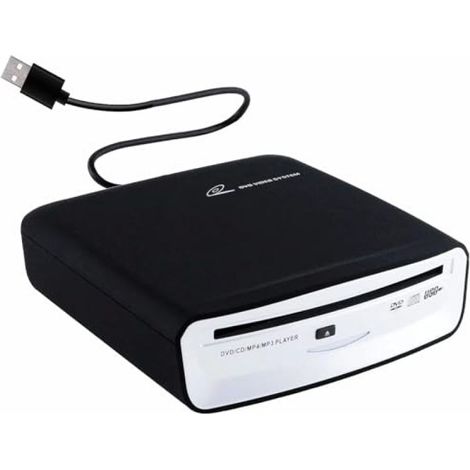 Lecteur CD externe USB pour système de navigation Android de voiture, lecteur audio Plug and Play pour véhicule, compatible CD-ROM, CD-R et CD-RW (12 cm), USB 2.0, 16 x 15,5 x 4,8 cm, Android 4.4 et v (1/5)