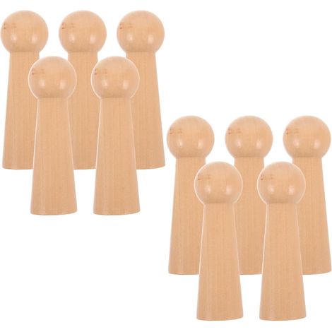 10 crochets muraux bois, pour entrée et chambre et mur intérieur (1/5)