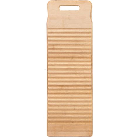 Planche à Laver en Bois Naturel 100% - Lavoir Antique Pratique et Économique pour Lavage à la Main avec Poignée Rond, Écologique, Modèles S, M, L
