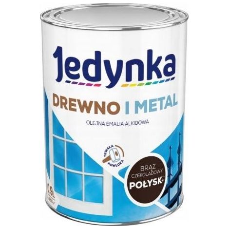 Esmalte alquídico para madera y metal, marrón chocolate, 0,9 L - 5EMAL.BRC0.9