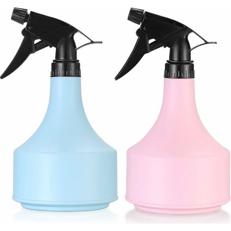 Vaporisateur vide UlisemPack, 500 ml, en plastique, rechargeable, avec pompe, pour plantes, jardin, cuisine, intérieur – Rose et bleu (1/5)