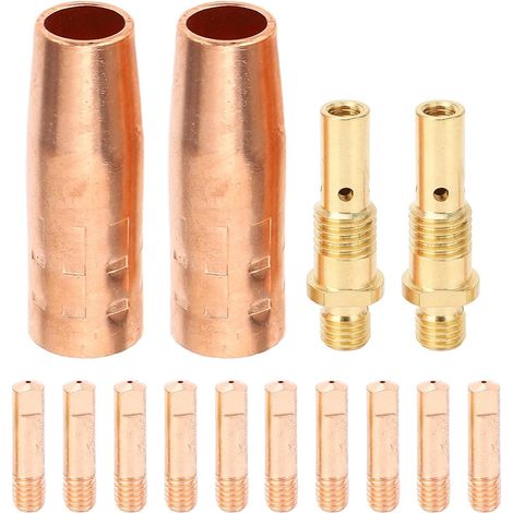 MIG Souder MB15 AK Kit d'accessoires de pistolet de soudage MIG, kit d'accessoires de torche de soudage 14pcs 2pcs 21-50 1/2 pouce (1/5)