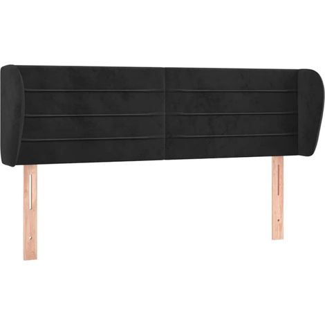 Maison Exclusive - Kopfteil mit Ohren Schwarz 147x23x78/88 cm Sam (1/5)