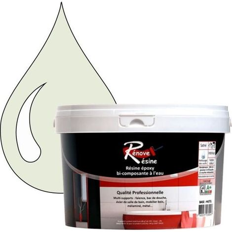 Peinture Résine - Rénove Résine 0.5L - Blanc gris - Brillant - Multi-supports (Carrelage, Faïence) (1/4)