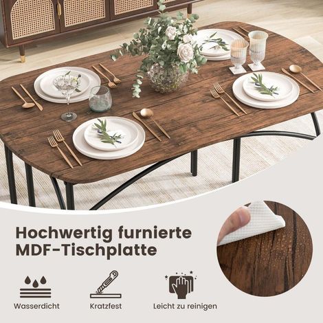 Ensemble 3 Pièces Table à Manger et 2 Bancs 4 Personnes pour Cuisine et Salon Bancs Encastrables Gain de Place (1/5)