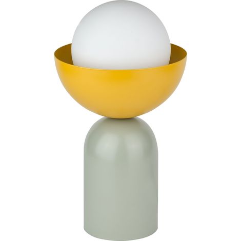 OSRAM Lampe de table DECOR Bol E14 Vert/Jaune 200mm, lampe de table, Métal, Verre, avec couleurs vives (1/5)