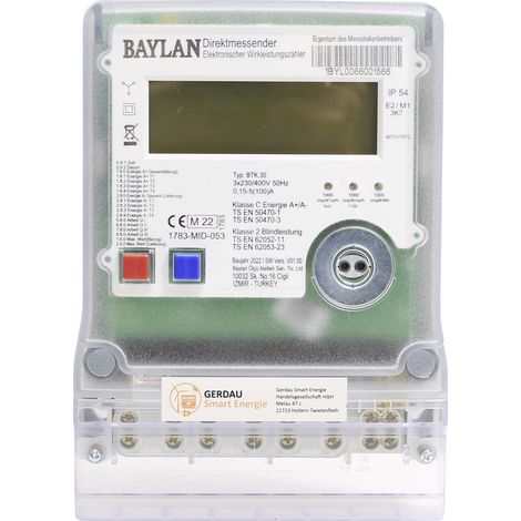 Counttec BTK30 DZ1004Q Drehstromzähler digital MID-konform: Ja 1 St.