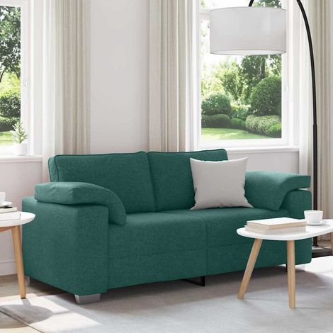 Zweisitzer-Sofa Dunkelgrün 180 cm Stoff