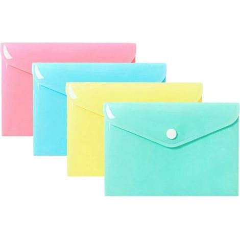 Cartelline portadocumenti formato A6 in PP color pastello (10 pezzi)